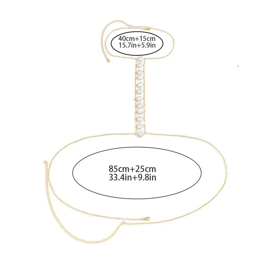 Kjede for dame, halskjede, smykke til brystet