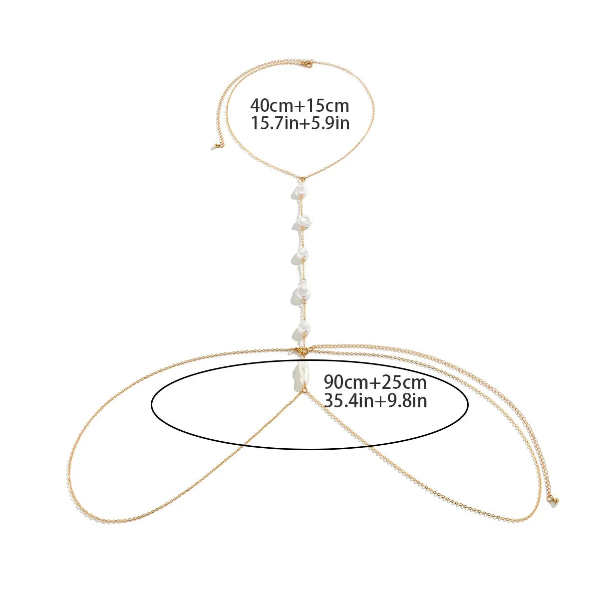 Kjede for dame med perleanheng