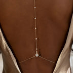 Kvinne ryggkjede dekorasjon ryggsøyle sølv