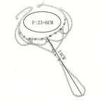 Sølvfarvet Fodkæde - Fodsmykke til Kvinder