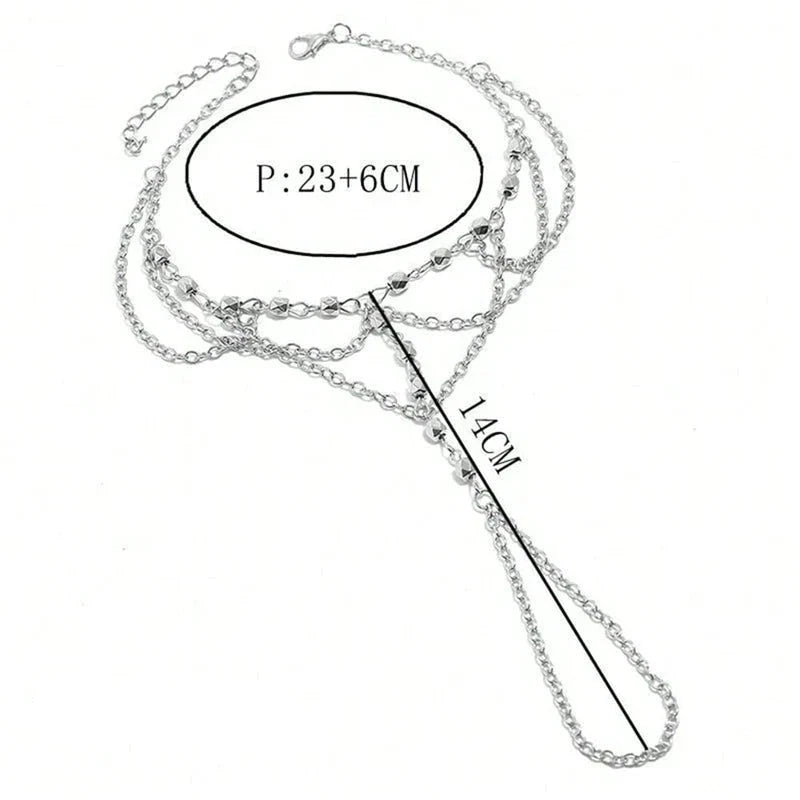 Fotkjede - Gullfarget Fotpynt for Dame