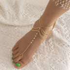 Kjede med gullfot for kvinner