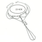 Fodkæde med hvide perler - Fodsmykke til kvinder