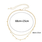 Magedekjede for kvinne gull & sølv