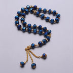 Náramek růženec pro muže nebo ženu, arabský, námořnicky modrý