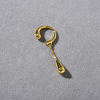 Fine dråbe guld creol øreringe clips