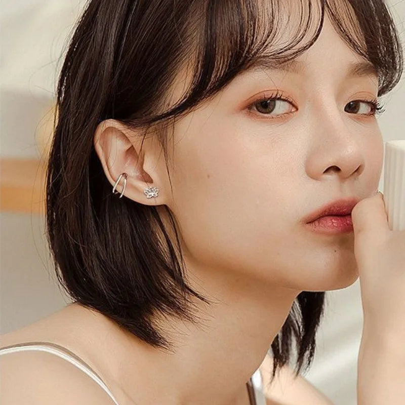 Øredobber for kvinner Lotusblomst øredobber