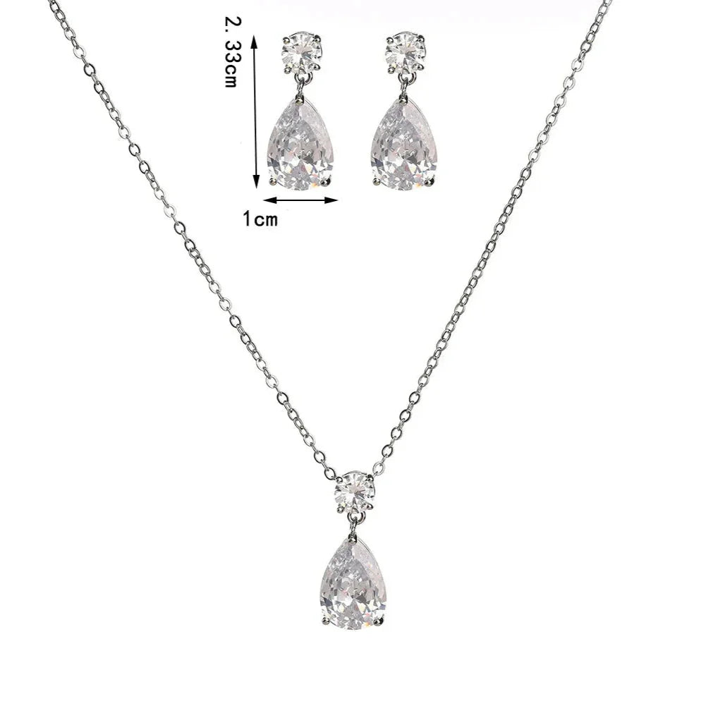 Sett med 3 smykker Dråpeformet Vann 