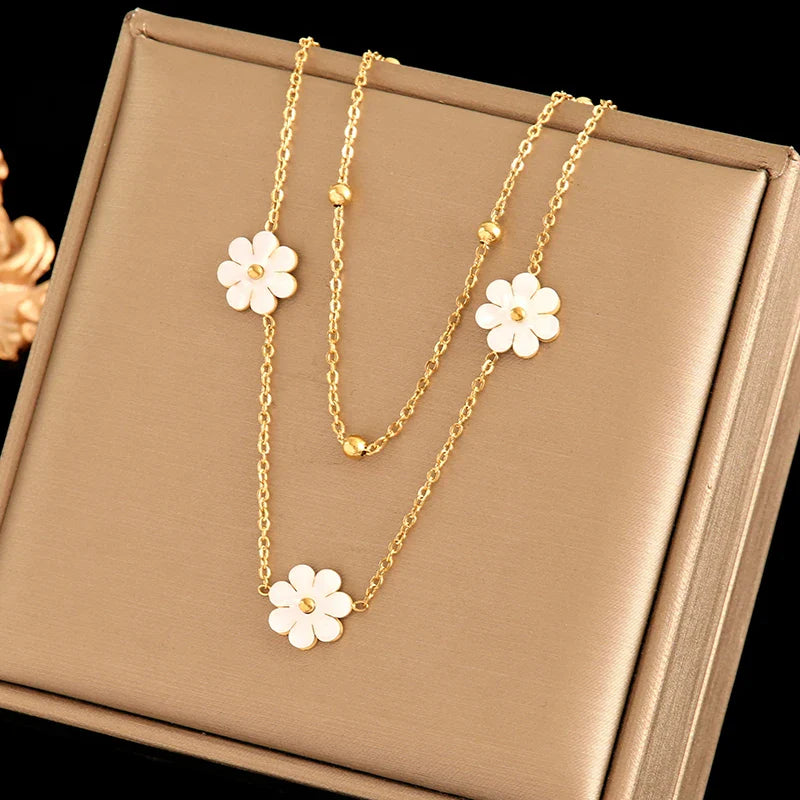Coffret de 3 Bijoux Marguerites Blanches