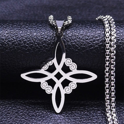 Náhrdelník Amulet Ochrany Uzlík Čarodějnice stříbrný