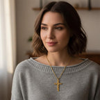 Livets Træ Halskæde Kors Vedhæng 