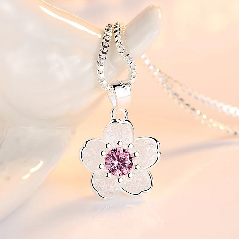 Collier avec Fin Pendentif Fleur pour Femme