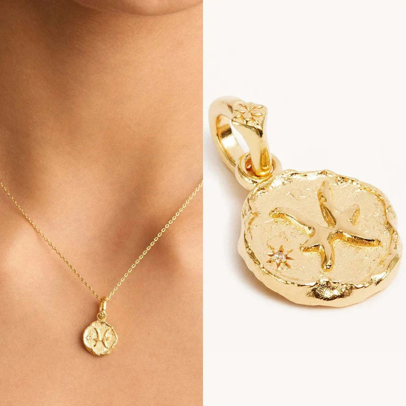 Collier avec Pendentif Astrologie Signe du Zodiaque