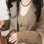 Halskæde med efterårs svampevedhæng brun