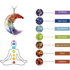 Halskæde med Halvmåne Vedhæng 7 Chakras