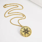 Náhrdelník s přívěskem Metatronův krychle zlatý