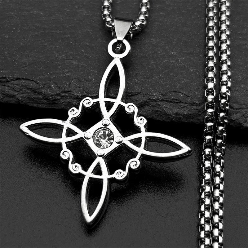Collier avec Pendentif de Protection Noeud de Sorcière
