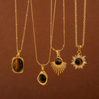 Halskjede med Beskyttende Tigerøye Anheng for Dame D