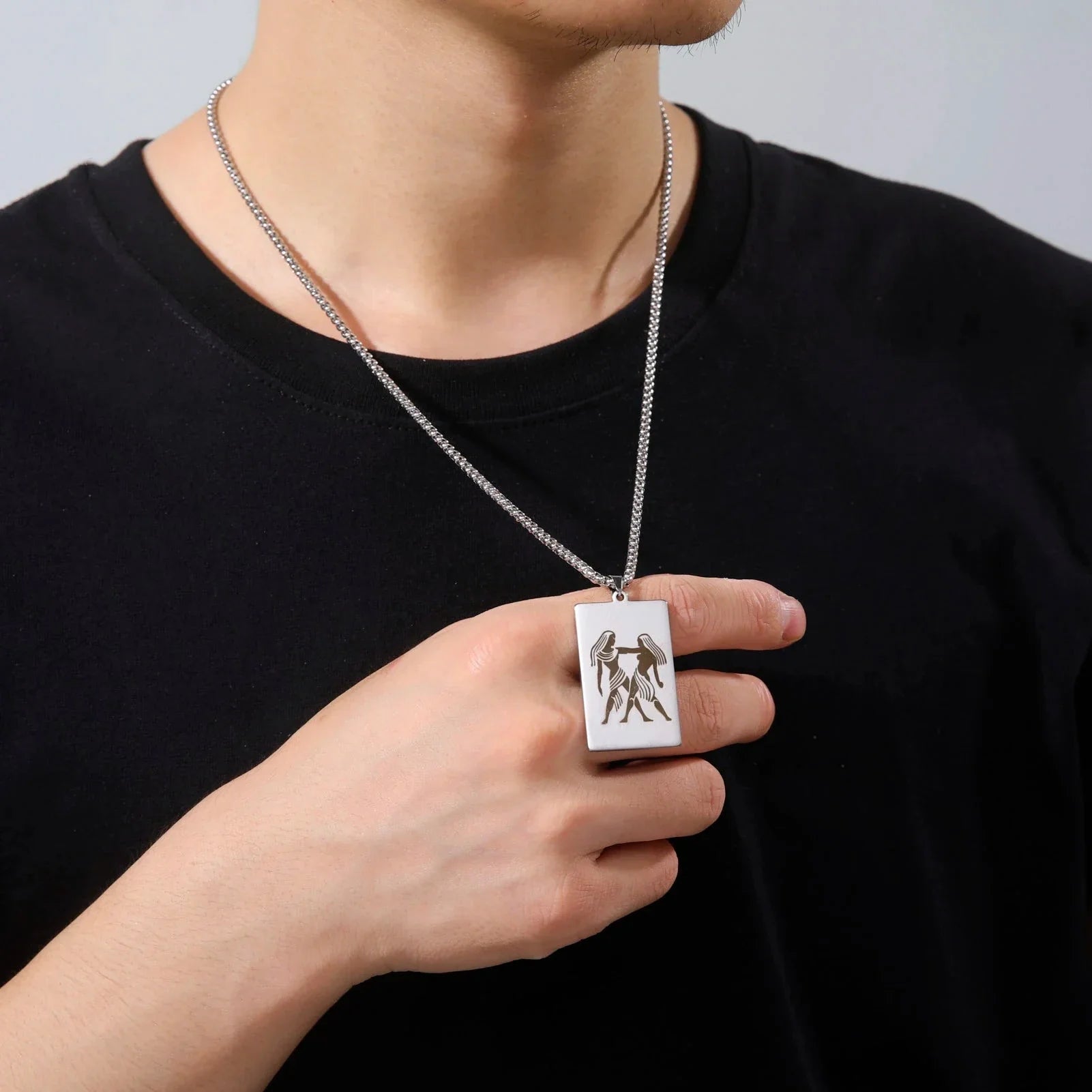 Collier avec Pendentif Elégant Signe du Zodiaque Astrologique 