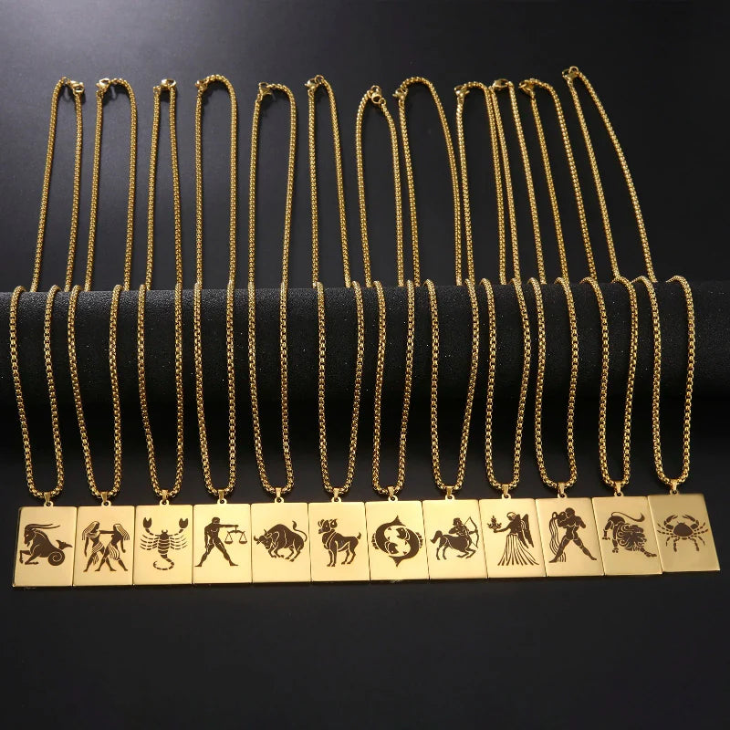 Halskæde med elegant vedhæng astrologisk stjernetegn