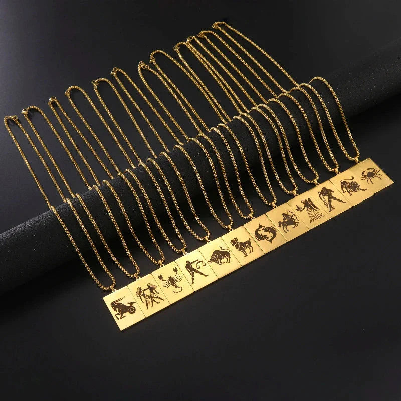 Halskæde med elegant vedhæng astrologisk stjernetegn