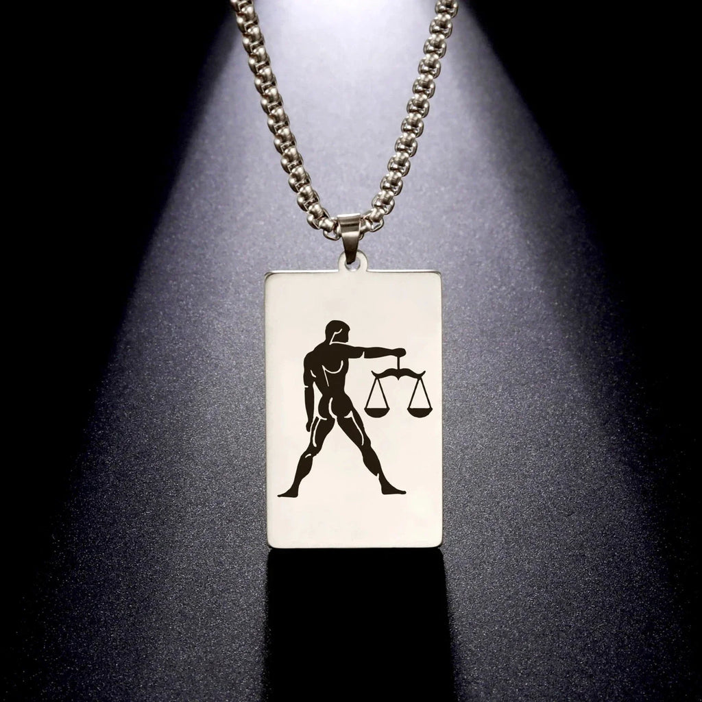 Collier avec Pendentif Elégant Signe du Zodiaque Astrologique