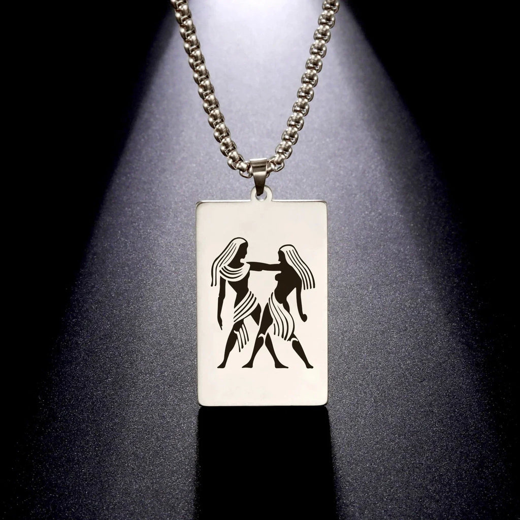 Collier avec Pendentif Elégant Signe du Zodiaque Astrologique