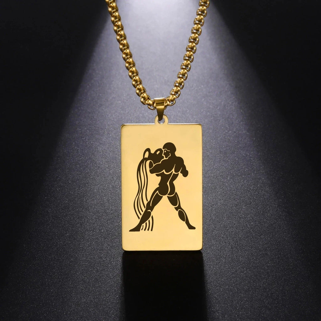 Collier avec Pendentif Elégant Signe du Zodiaque Astrologique