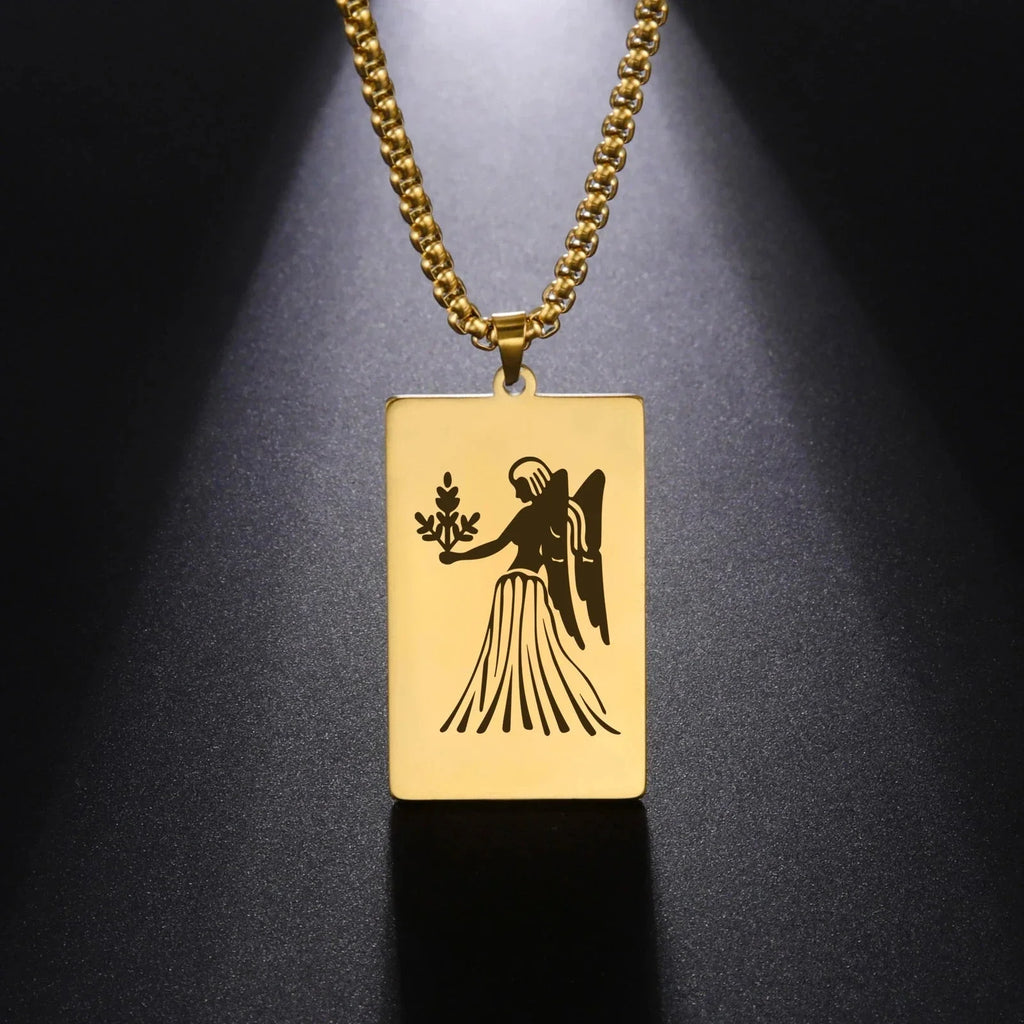 Collier avec Pendentif Elégant Signe du Zodiaque Astrologique
