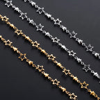 Halskjede med stjerneanheng astrologi for menn eller kvinner gull