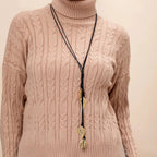 Collier avec Pendentif Feuille d'Automne