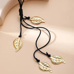 Collier avec Pendentif Feuille d'Automne