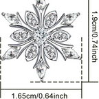 Halskjede med snøfnuggvedheng i zirkon