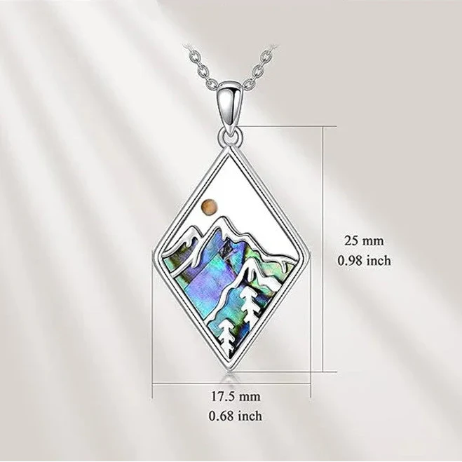 Collier avec Pendentif Géométrique Montagne