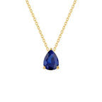 Halskæde med dråbeformet vedhæng i zirkon fødselssten