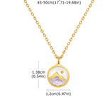 Halskæde med vedhæng af bjerg og måne