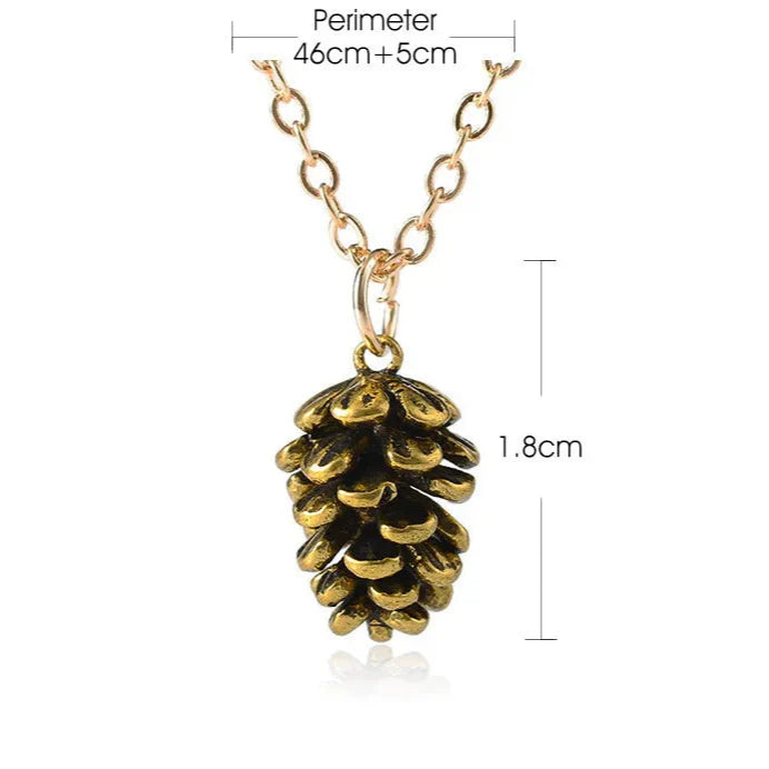 Collier avec Pendentif Pomme de Pin Femme