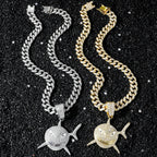 Náhrdelník s přívěskem žraloka s kamínky stříbrný