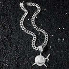 Náhrdelník s přívěskem žraloka s kamínky stříbrný