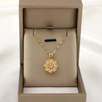 Náhrdelník s otáčivým květinovým přívěskem proti stresu