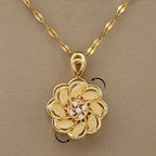 Náhrdelník s otáčivým květinovým přívěskem proti stresu