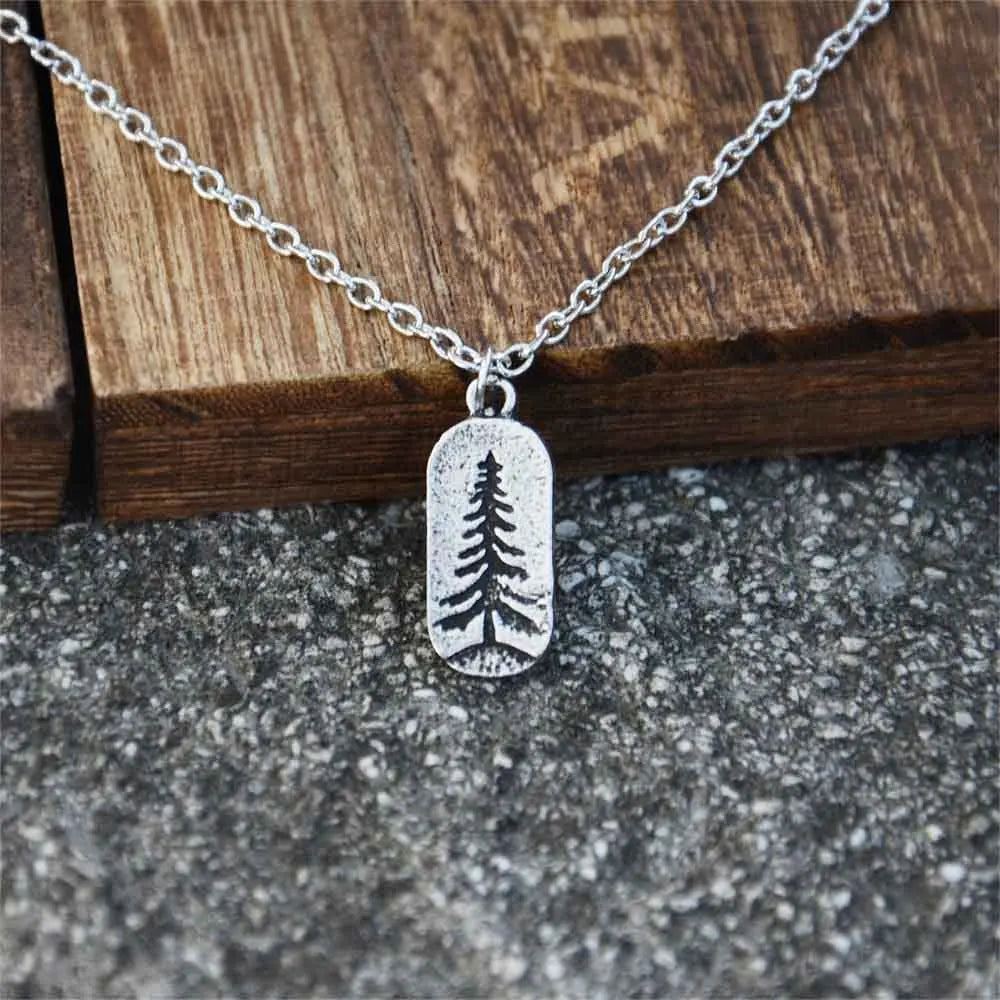 Collier avec Pendentif Sapin argent