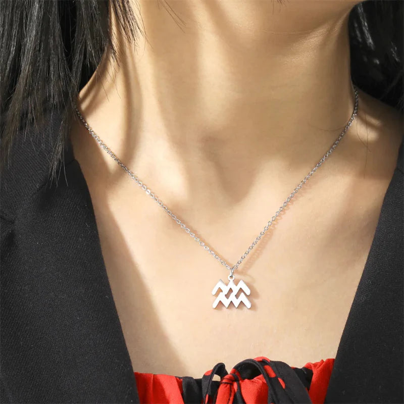 Collier avec Pendentif Dorés Signe du Zodiaque