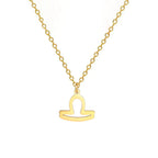 Halskjede med forgylt stjernetegn anheng