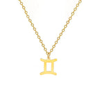 Halskjede med forgylt stjernetegn anheng