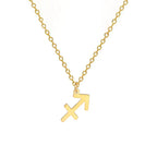 Halskjede med forgylt stjernetegn anheng