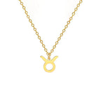 Halskjede med forgylt stjernetegn anheng