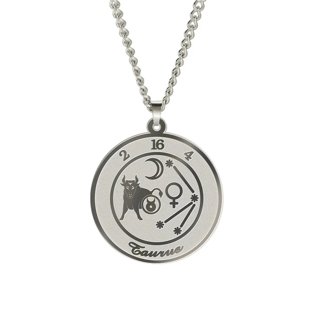 Collier avec Pendentif Signe du Zodiaque Astrologique Homme ou Femme