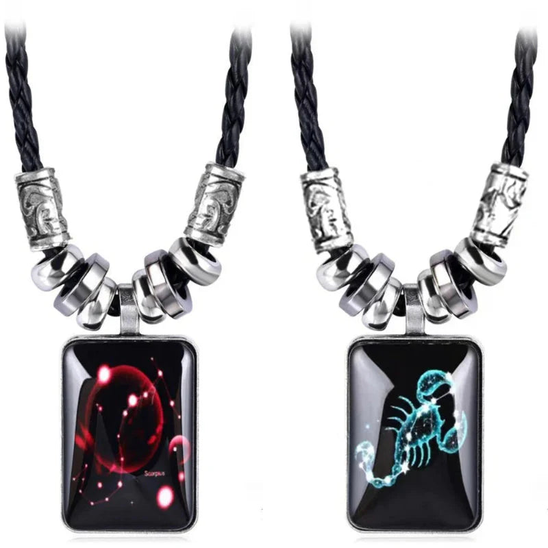 Collier avec Pendentif Signe du Zodiaque pour Homme 