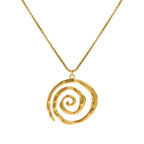 Halsband med guldfärgat spiralhänge